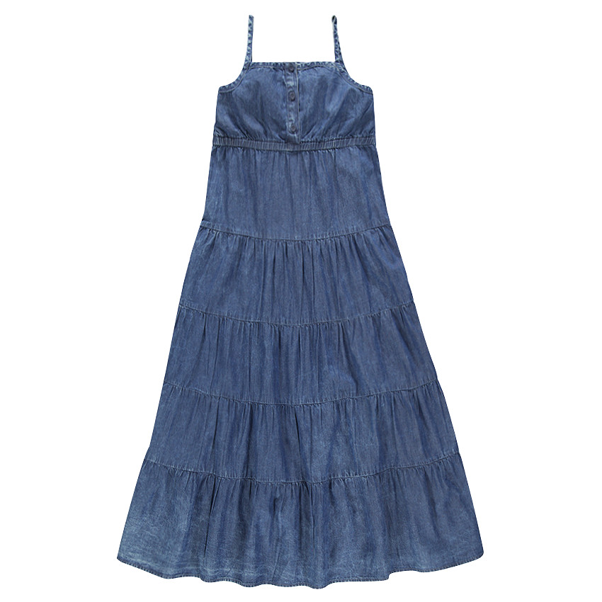 Junior - Robe longue en jeans  