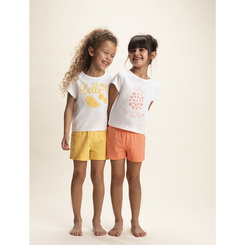 Lot de 2 pyjamas en coton bio pour fille 