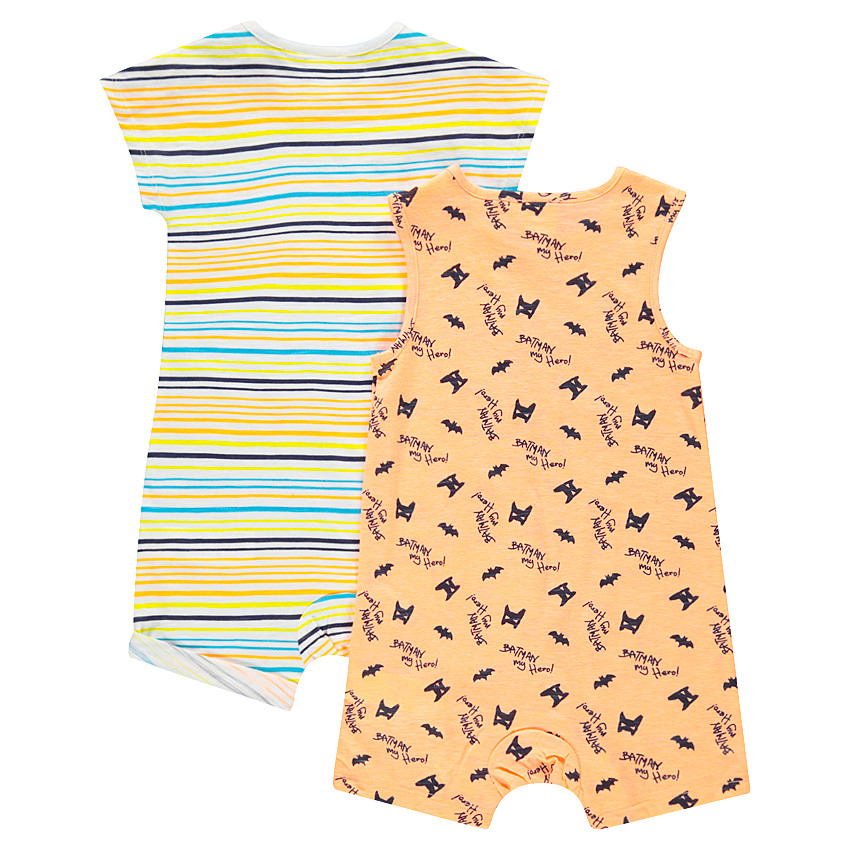 Lot de 2 combinaisons courtes avec motifs thème Batman JUSTICE LEAGUE 