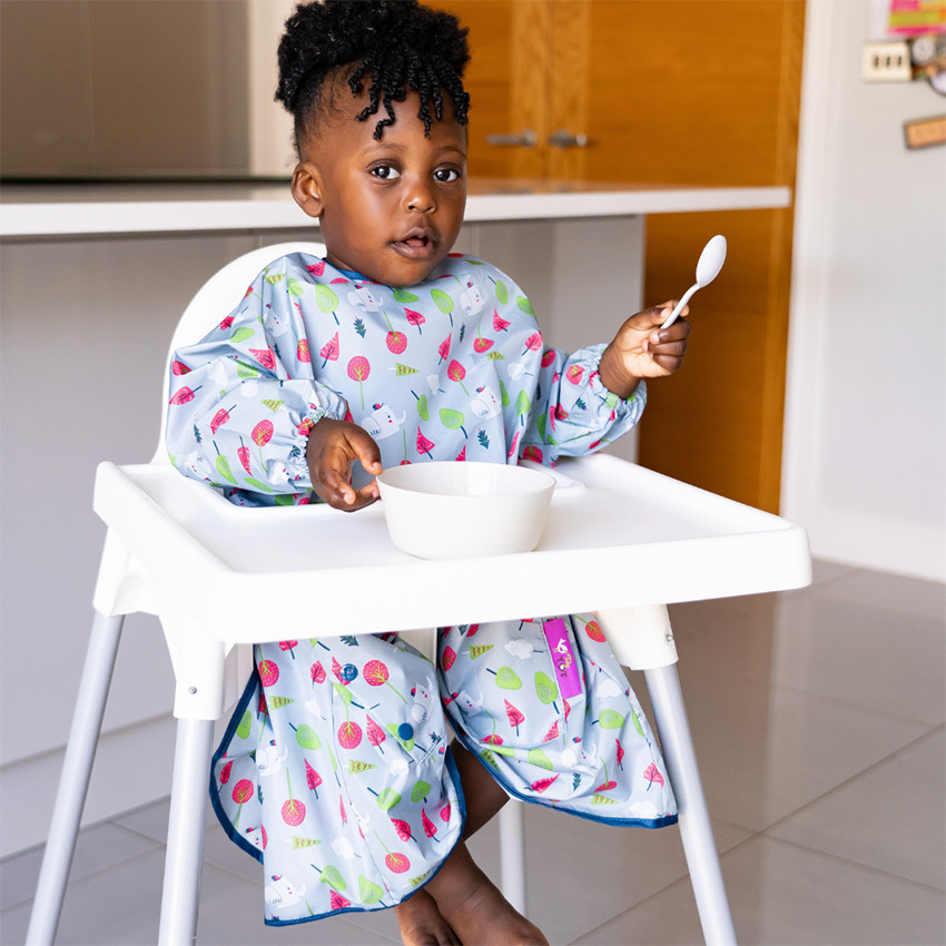 Bavoir tablier à manches longues imprimé Mountain Trees 