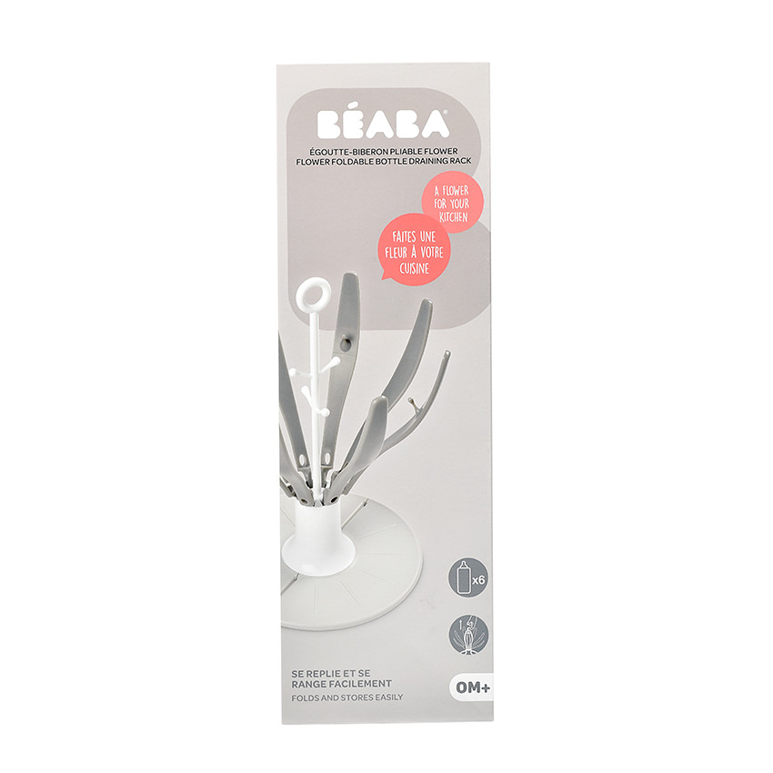 Egoutte-biberon pliable Gris/Blanc - Gris/Blanc (Béaba) - Image 4
