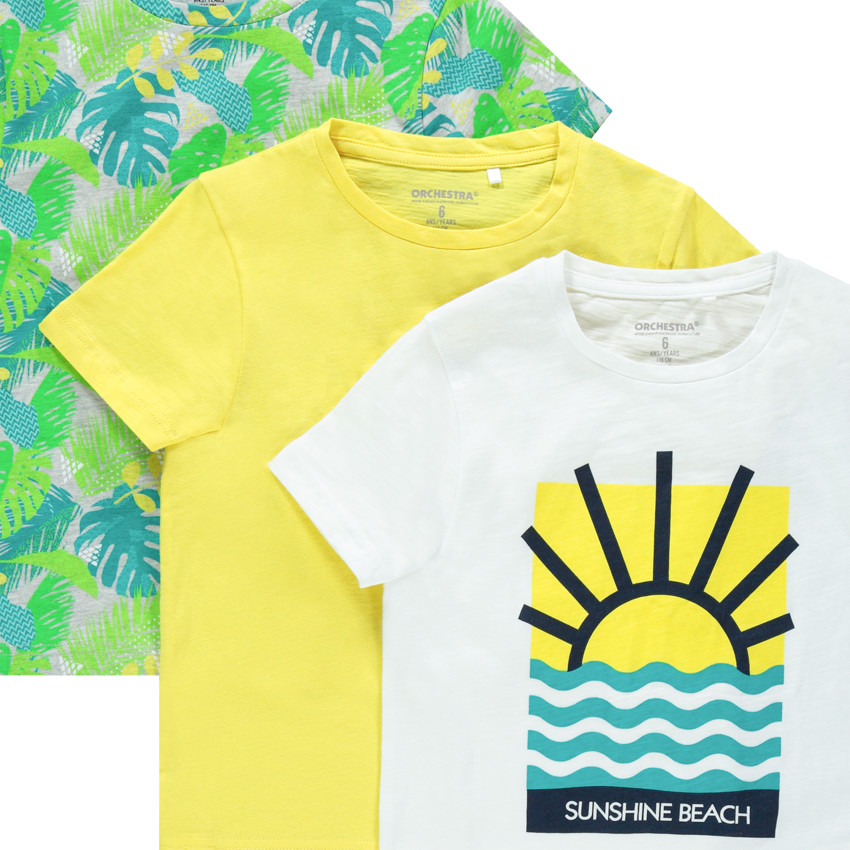 Lot de 5 t-shirts manches courtes imprimés / unis 