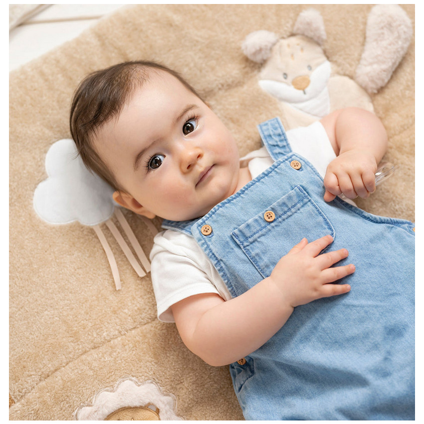 Tapis d'éveil rectangulaire 80x100cm Oli Ernest Flo 