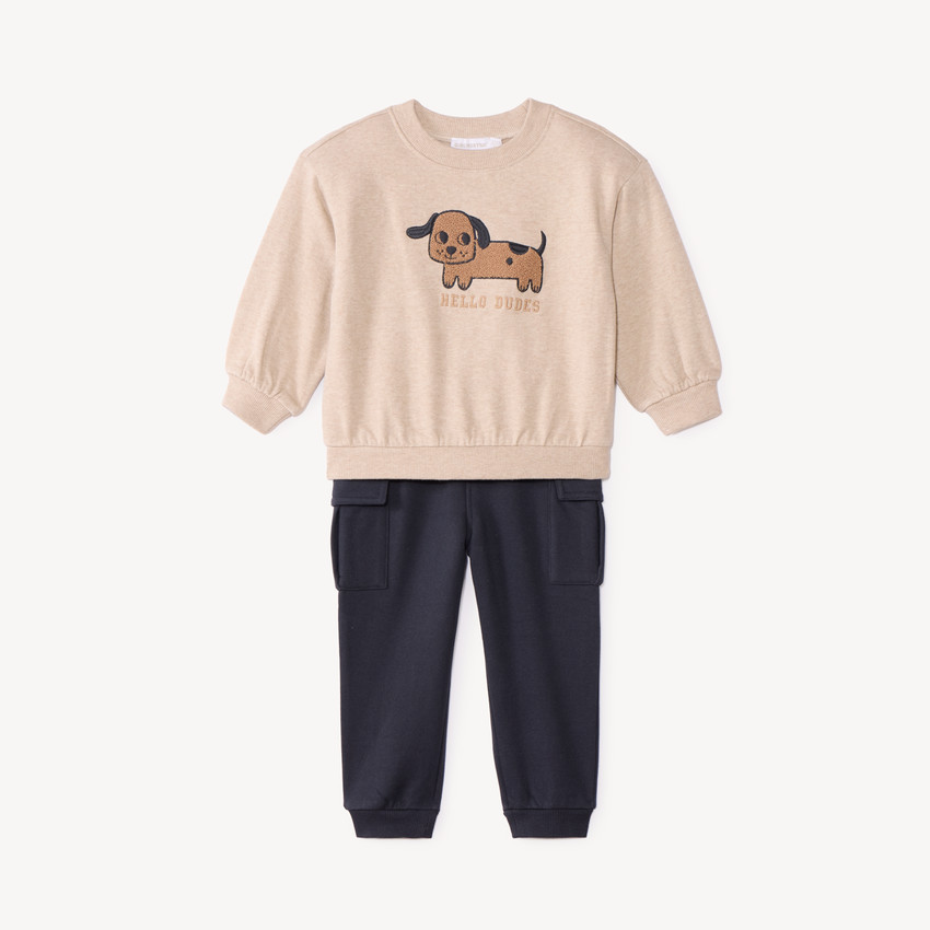 Ensemble de jogging bébé garçon patch bouclette fantaisie 