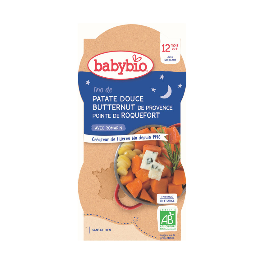 Bols de Patate Douce, Butternut et Roquefort 2x200g 
