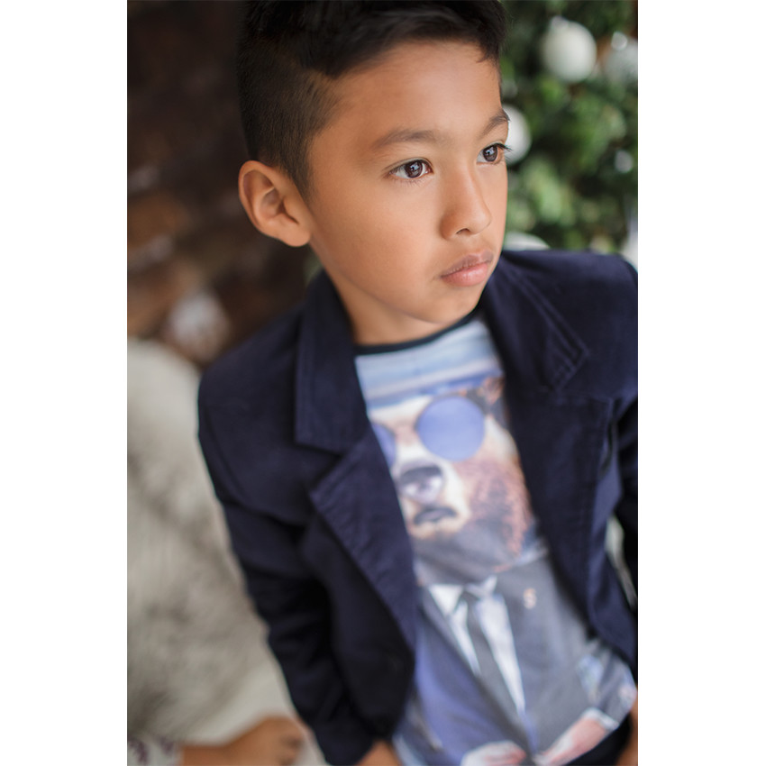 Junior - Blazer en velours avec doublure en satin 