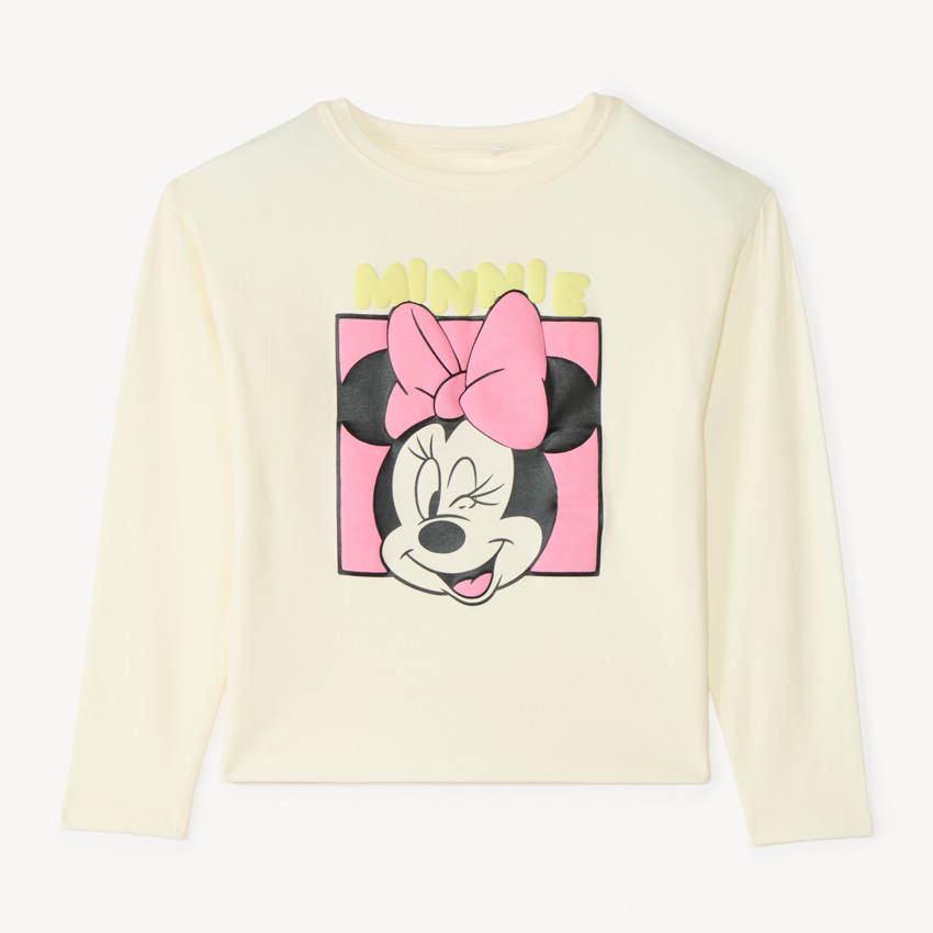 T-shirt manches longues print placé Minnie Disney pour fille