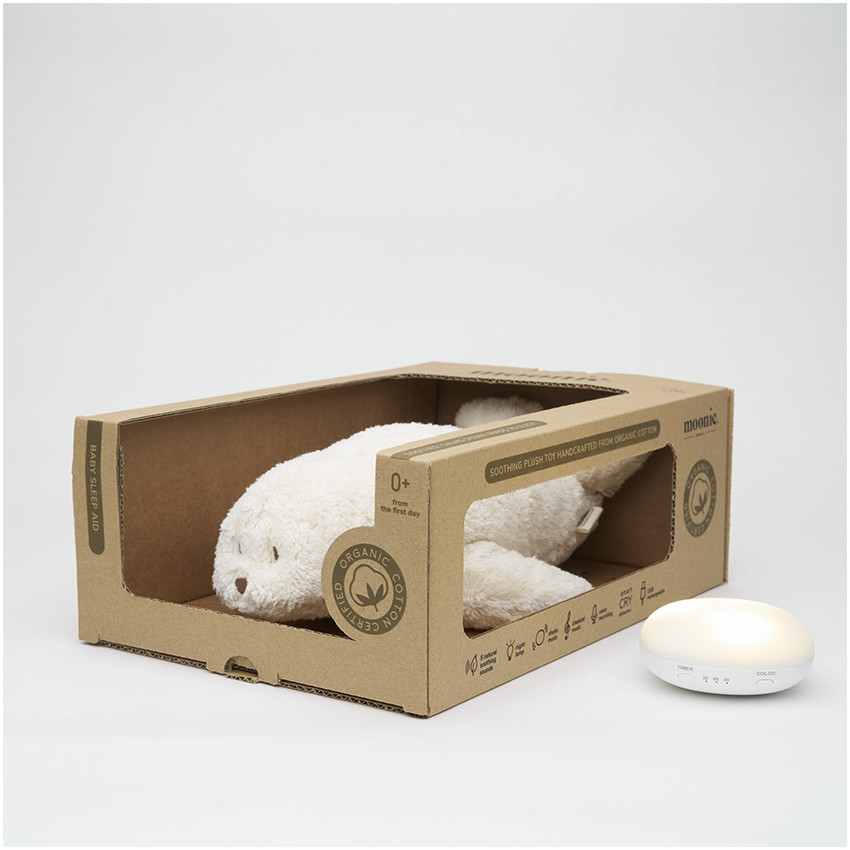 Veilleuse Phoque musicale & sonore The humming Seal 2.0 Bio Blanc Polaire 