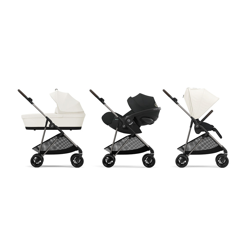 Poussette compacte légère Melio 4 taupe/canvas white 