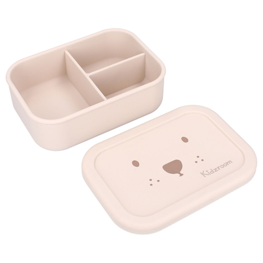 Lunchbox Silicone 3 compartiments Ours Sable 