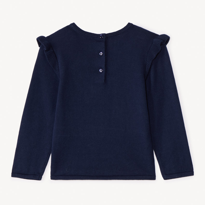 Pull en tricot print fleur pour bébé fille 