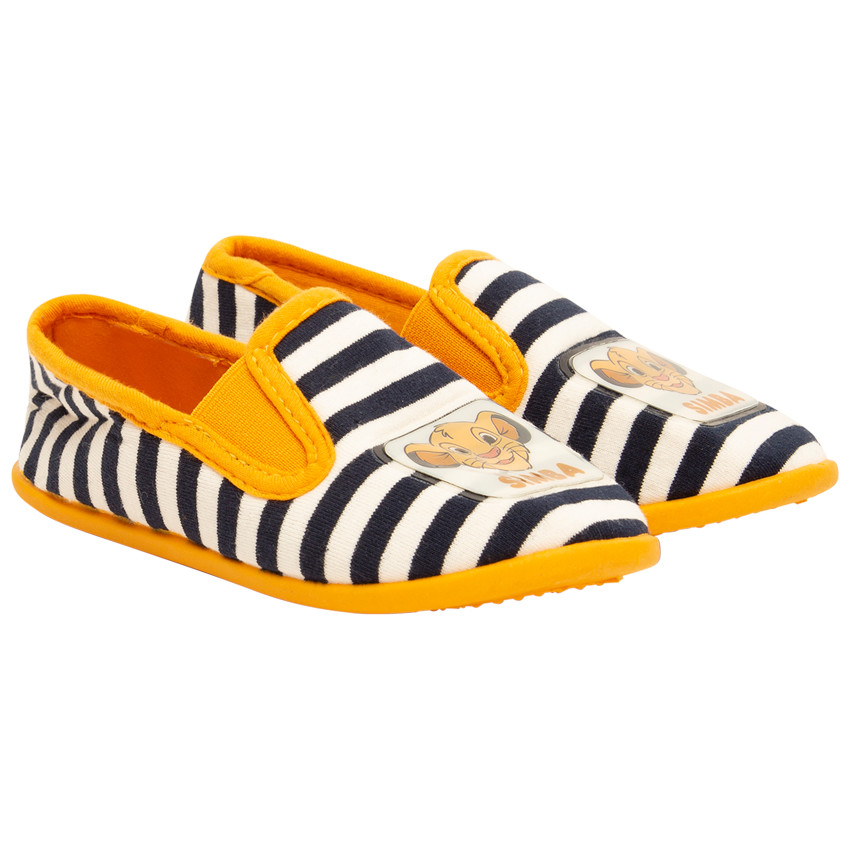 Chaussons bas à rayures patch Simba Disney pour garçon 