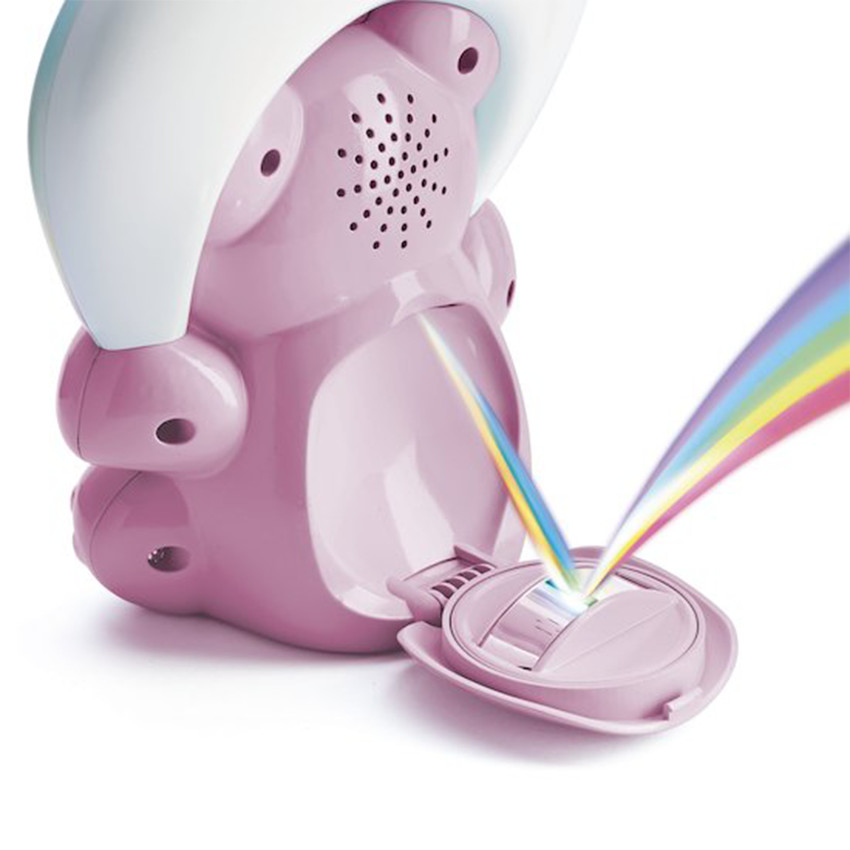 Ourson projecteur arc-en-ciel - Rose 