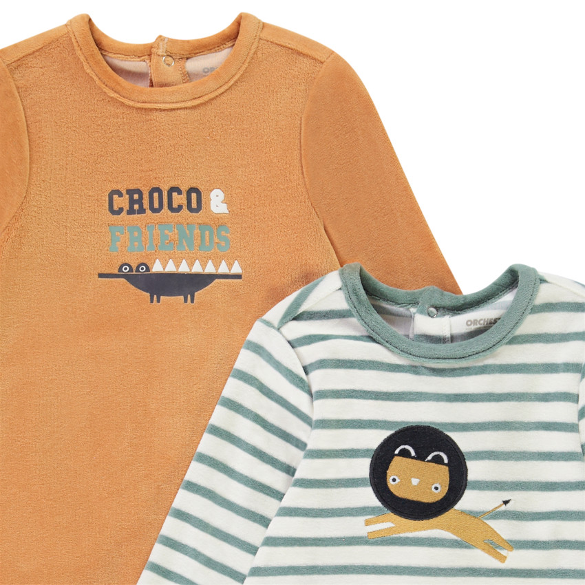 Lot de 2 dors-bien fantaisie pour bébé garçon avec ouvertures différentes selon l'âge 