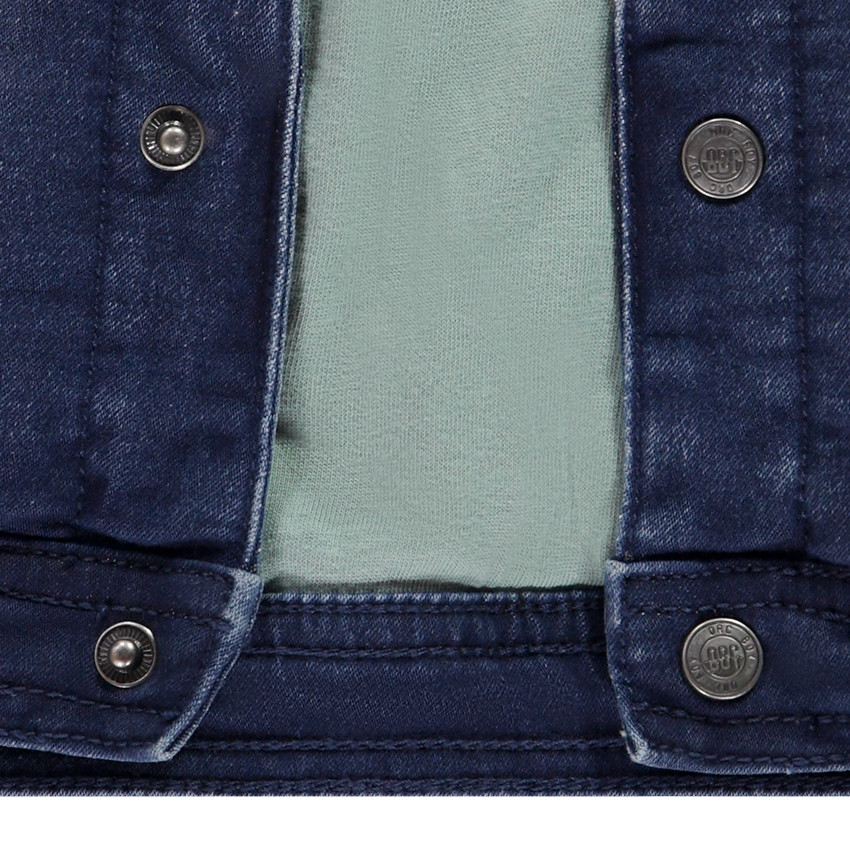 Veste en jean à capuche molleton amovible pour bébé garçon 