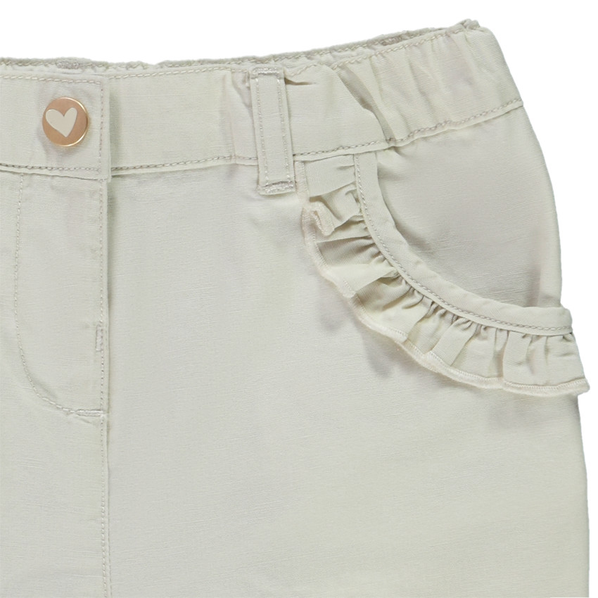Short à poches volantées pour bébé fille 