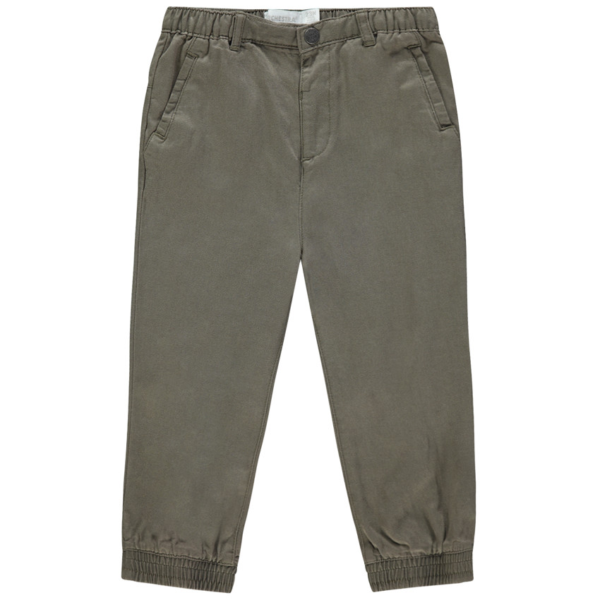 Pantalon battle uni en toile taille élastiquée pour bébé garçon 