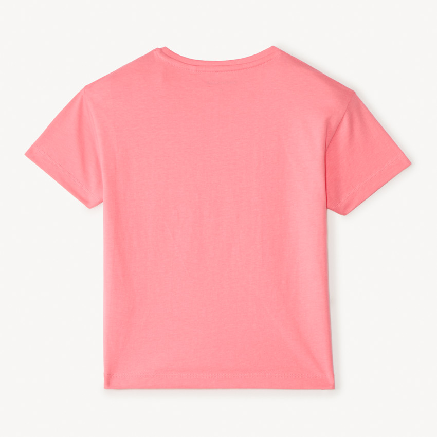 T-shirt manches courtes coupe oversize print fleuris pour fille 