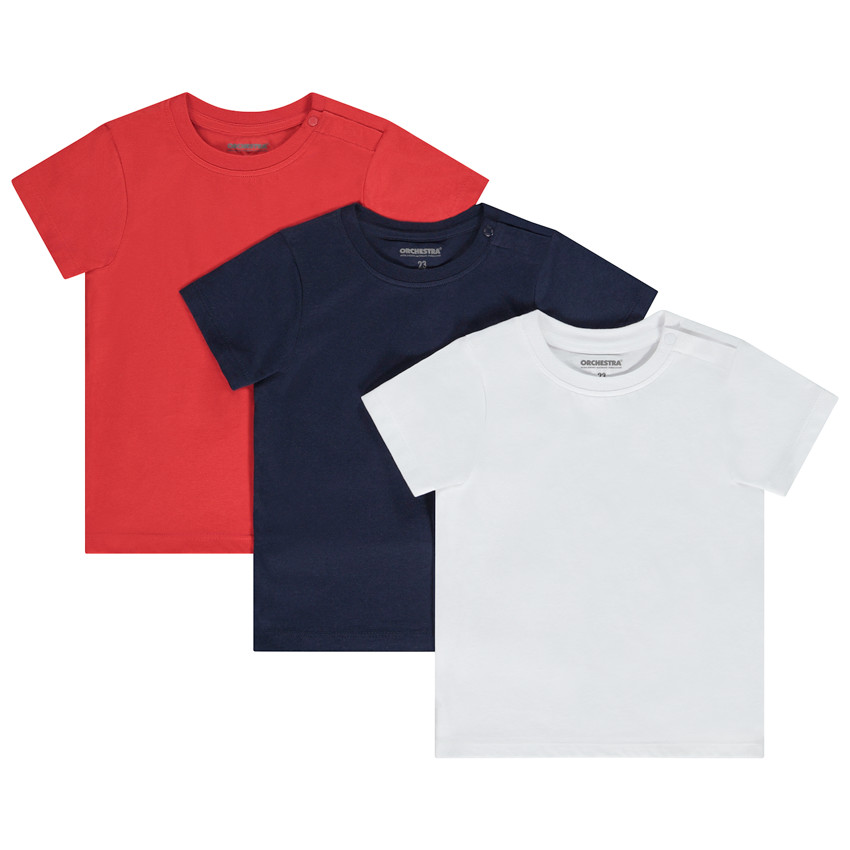 Lot de 3 t-shirts manches courtes print gomme pour bébé garçon