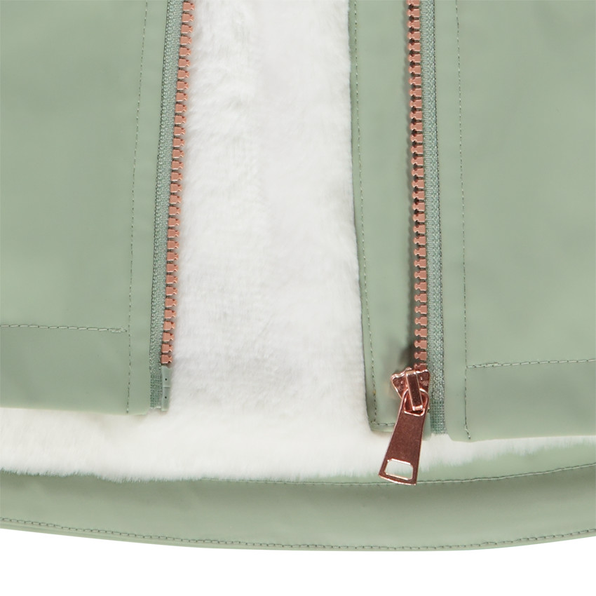 Parka gomme déperlante doublure sherpa pour fille 