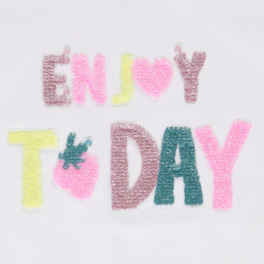 T-shirt manches courtes en jersey avec sequins magiques pour fille 
