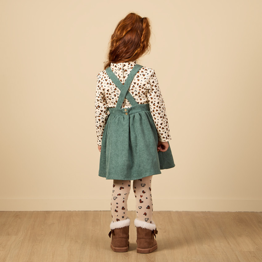 Robe courte sans manches uni en velours pour bébé fille 
