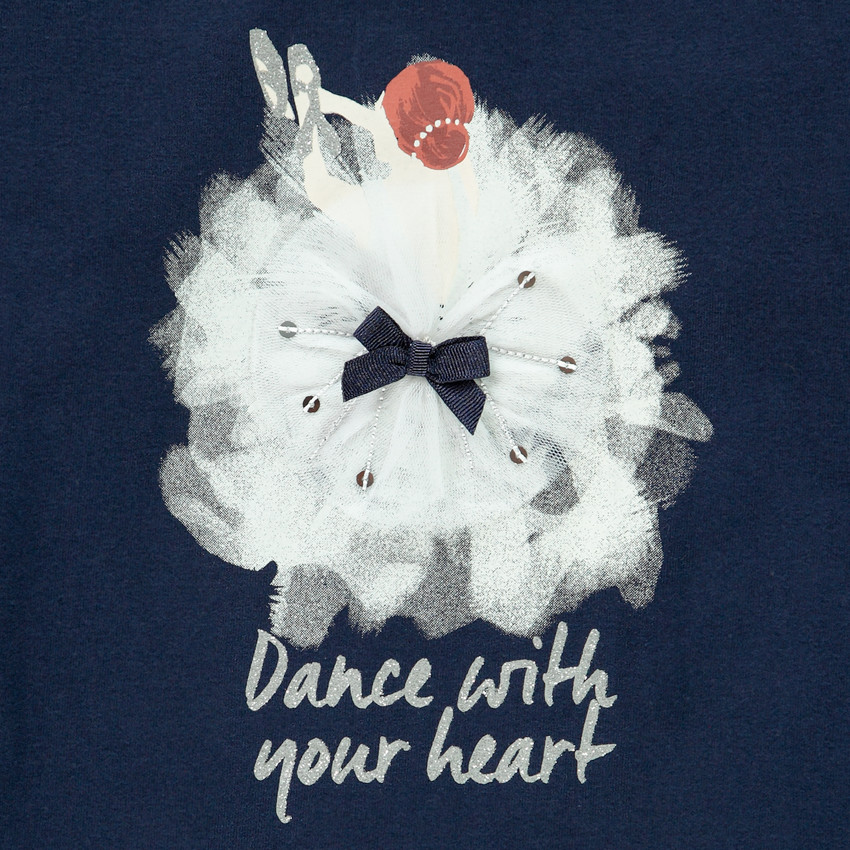 Sous-pull col roulé print danseuse pour enfant fille 