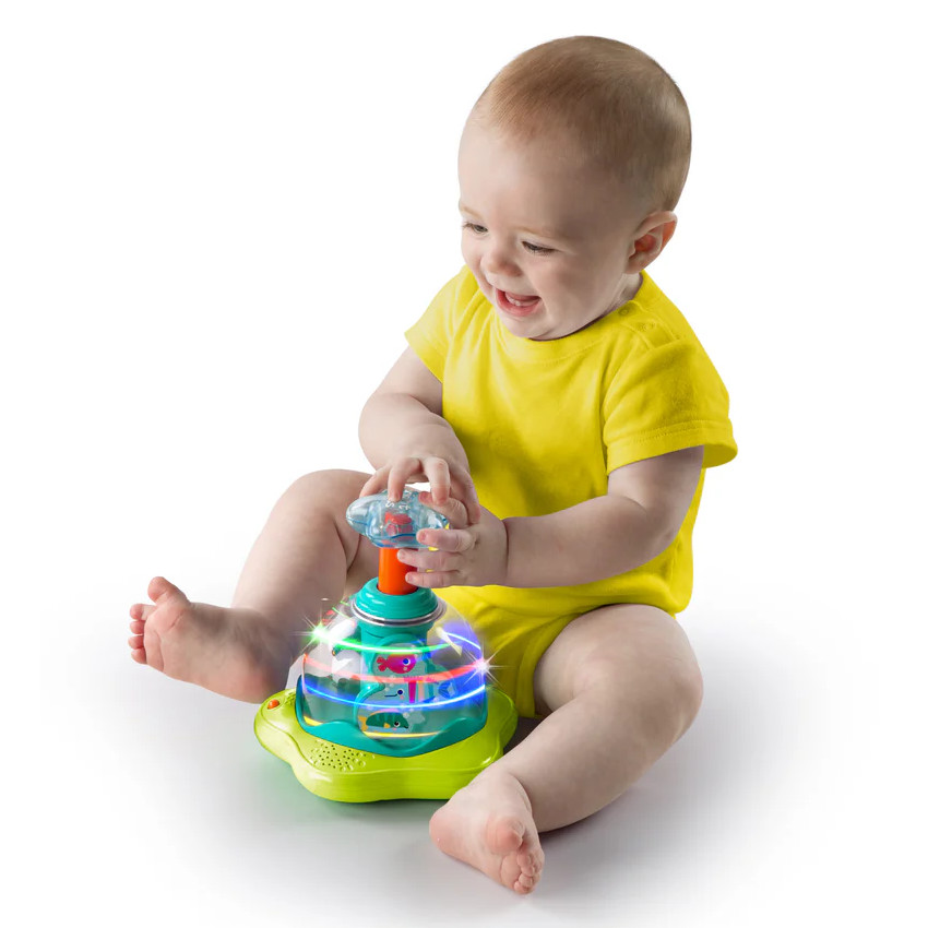 Jouet étoile musicale Press & Glow Spinner 6M+ - Multicolore (Bright Starts) - Image 1