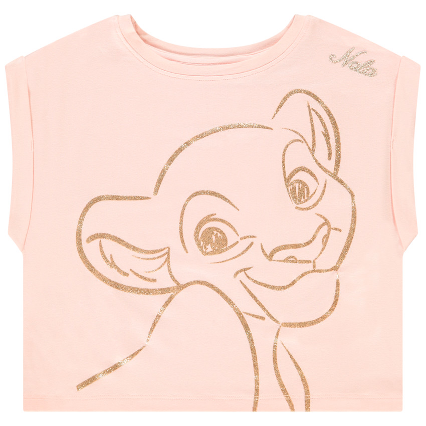 T-shirt forme boîte manches courtes print Nala (Le roi lion) Disney pour fille 