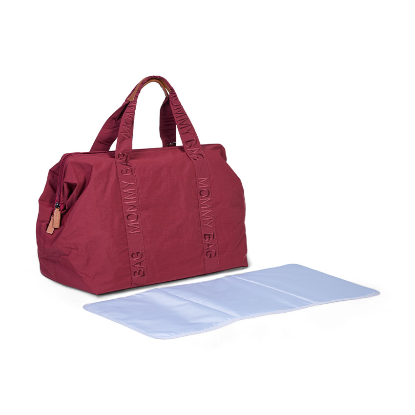 Sac à langer signature Mommy Bag urban bordeaux 