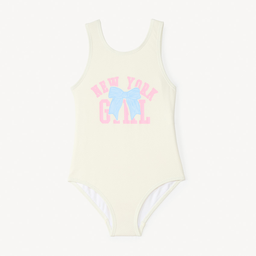 Maillot de bain 1 pièce texturé avec print fantaisie pour fille  