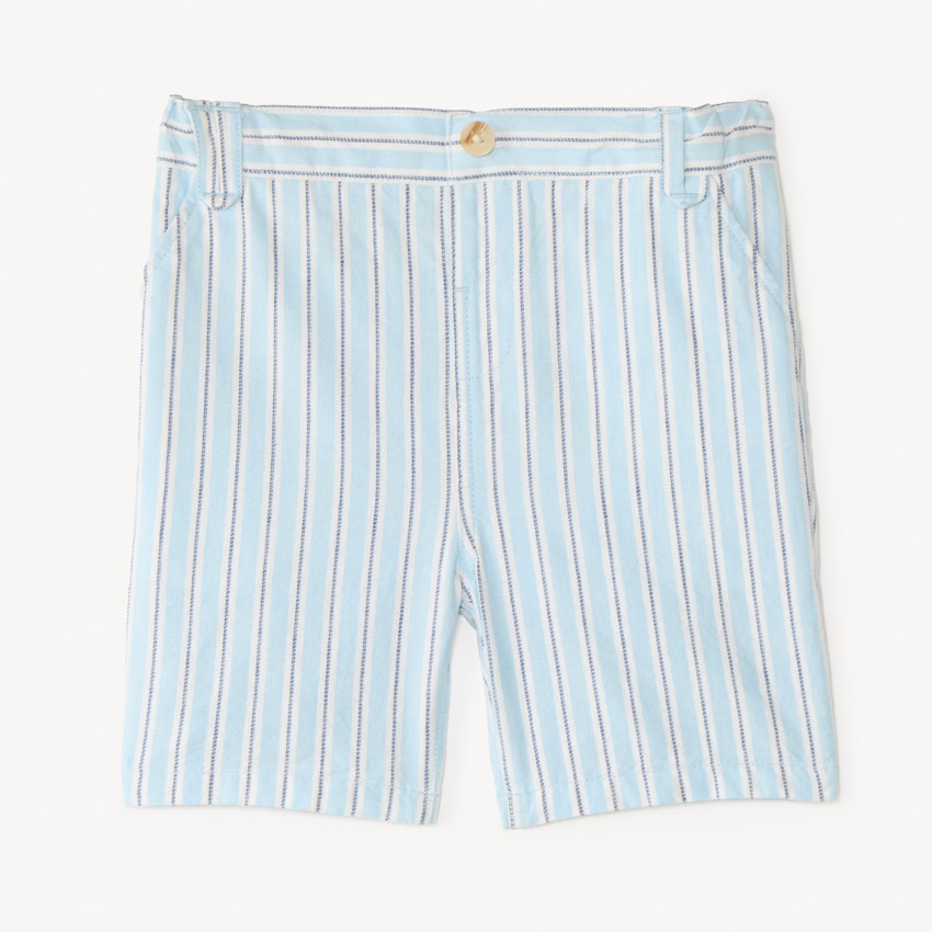 Bermuda rayé en toile pour bébé garçon  