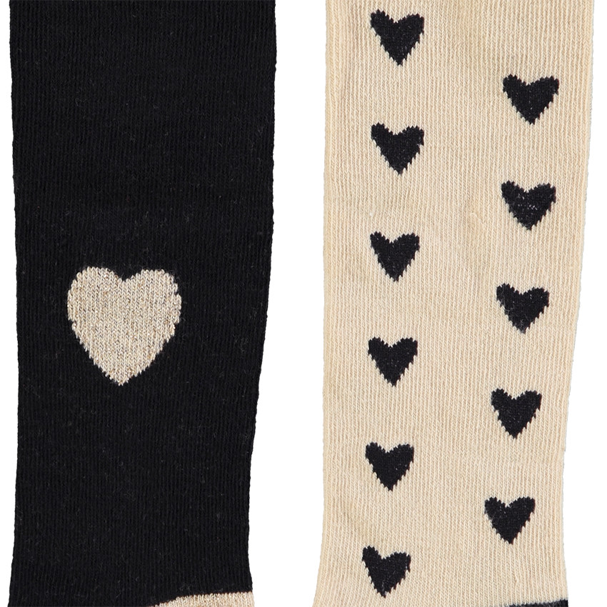 Lot de 2 paires de collants épais fantaisies pour bébé fille  