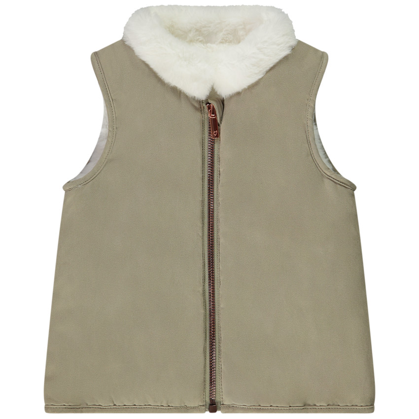 Parka Grand Froid 2 en 1 doublée fausse fourrure pour bébé fille 