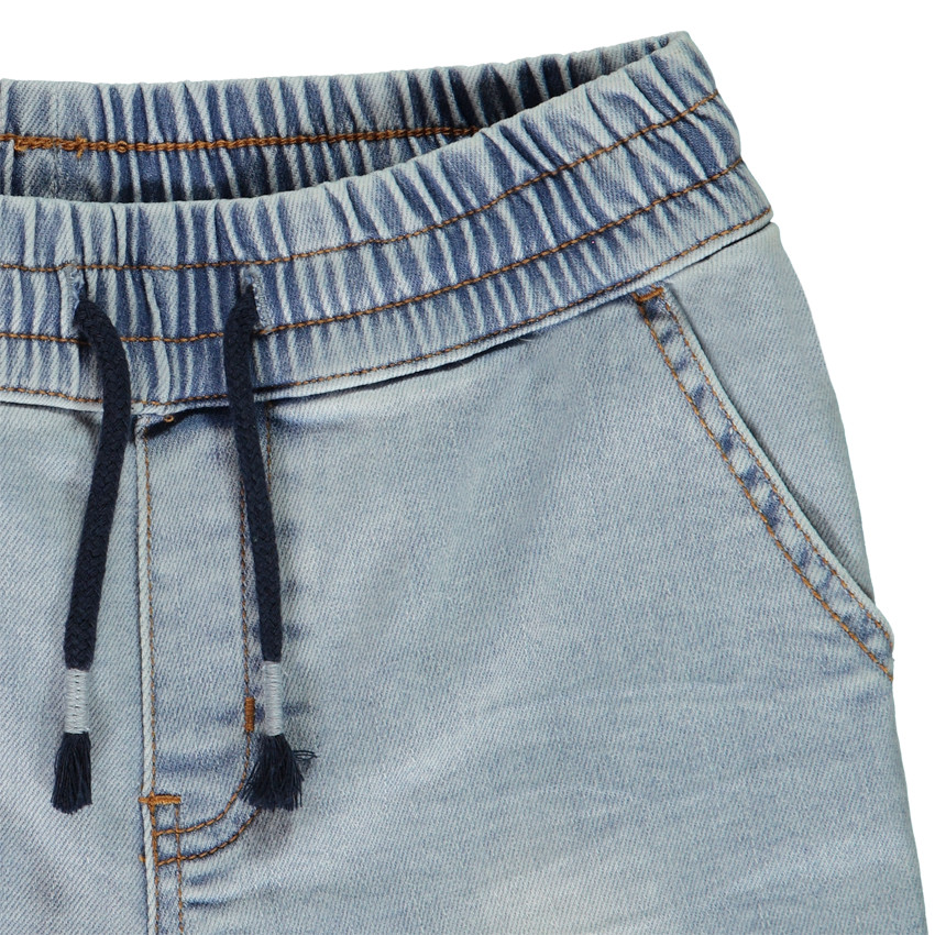 Bermuda effet jean à taille élastiquée pour garçon 