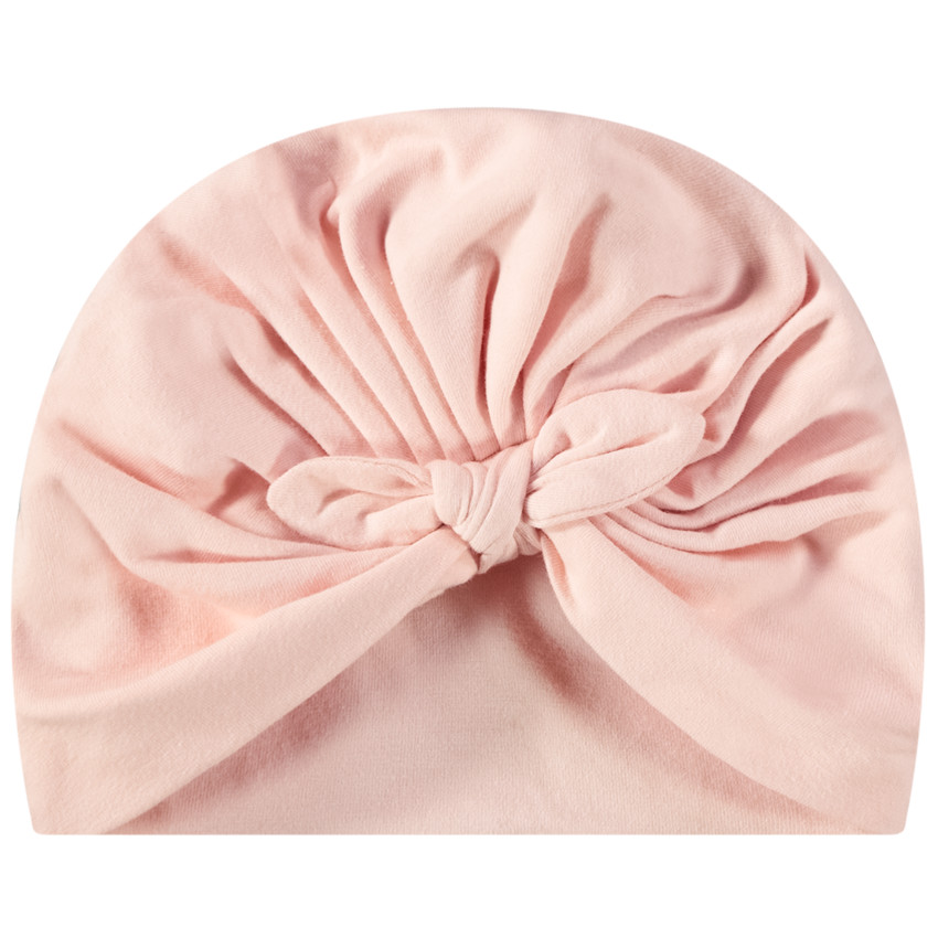 turban en jersey extensible pour bébé fille - rose