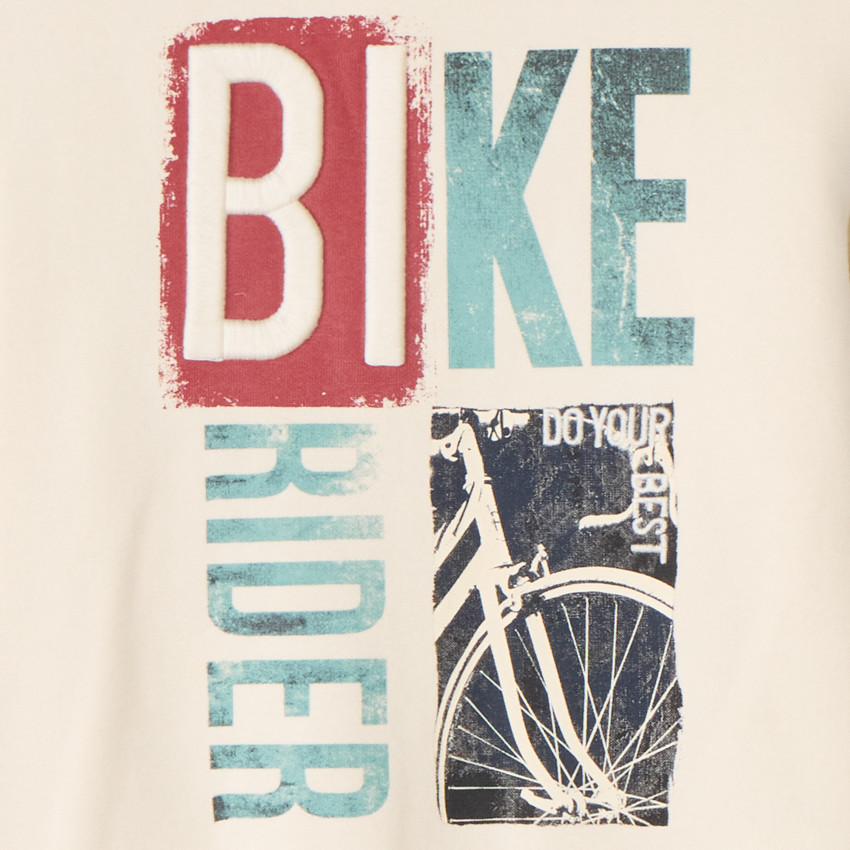 Sweat molleton brodé et photoprinté pour garçon 