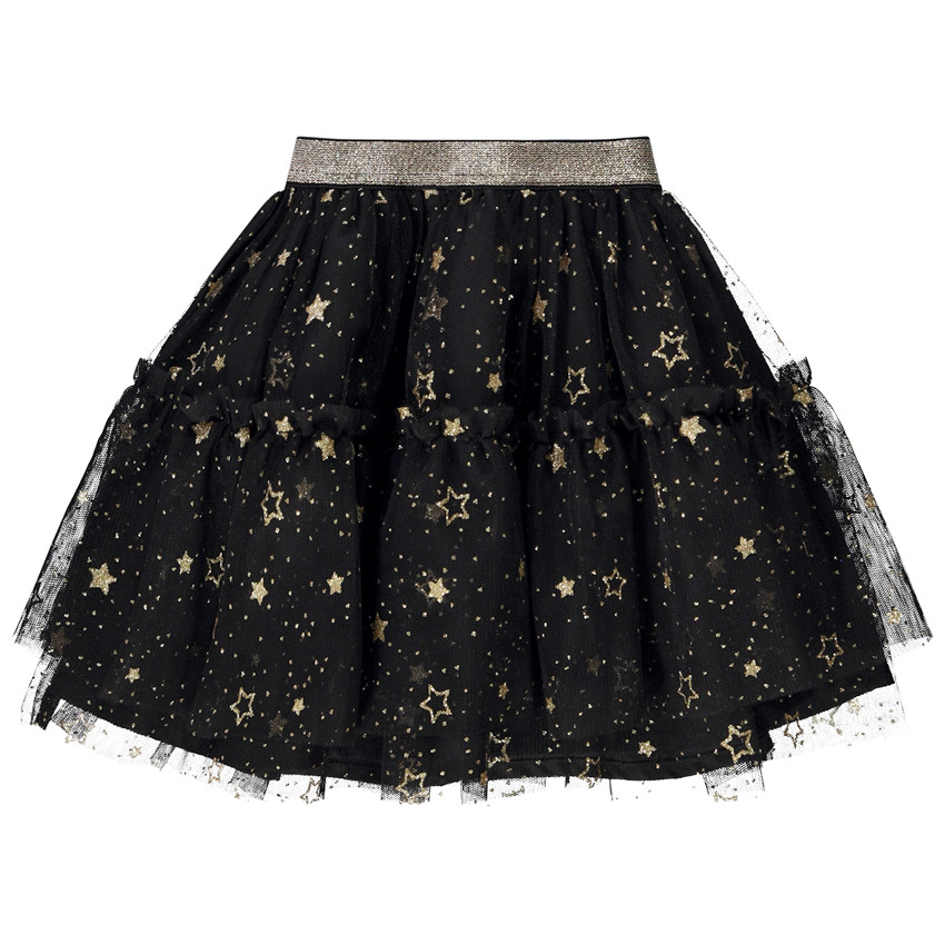 Jupe courte en tulle imprimé étoiles pour bébé fille