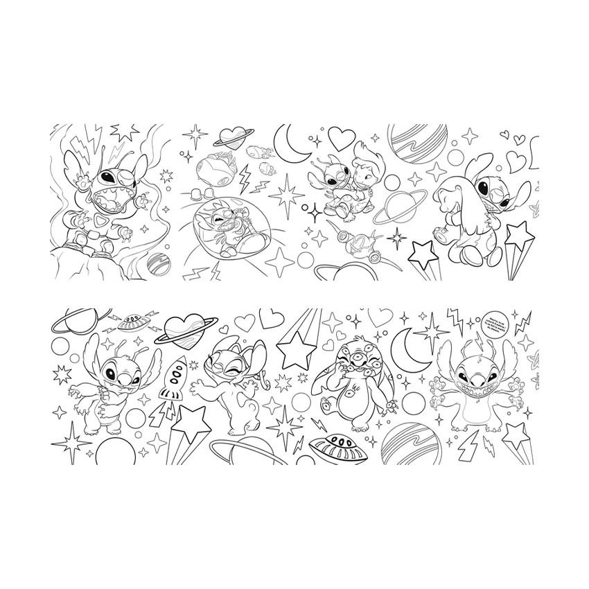 6 mètres de frise à colorier Stitch Disney 