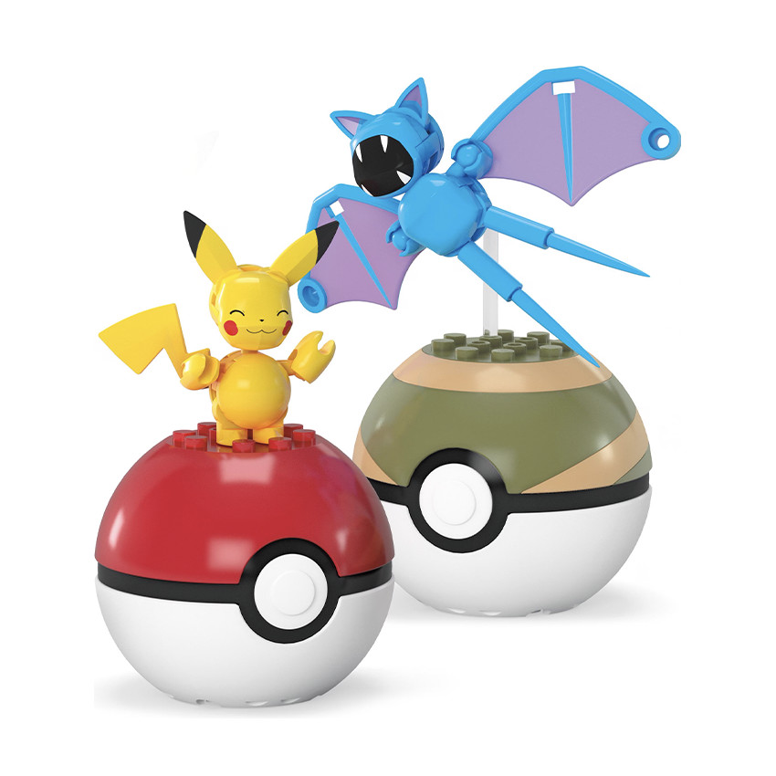 Coffret de 2 Poké Balls avec Pokémon à construire (coffret aléatoire) 