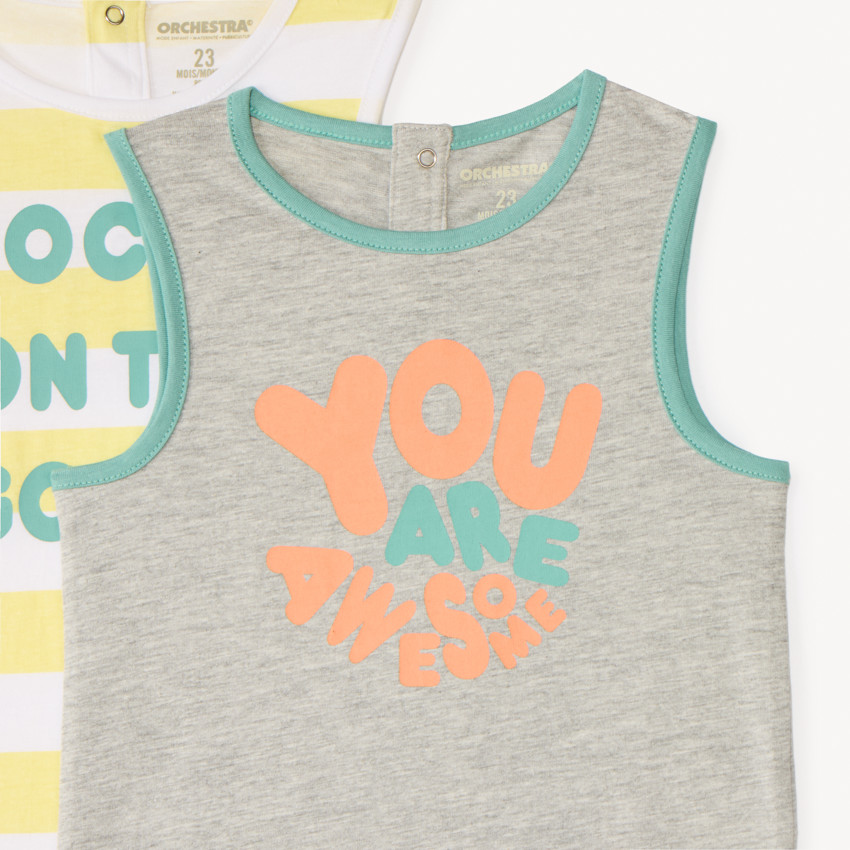 Lot de 5 débardeurs en jersey fantaisie pour bébé garçon 