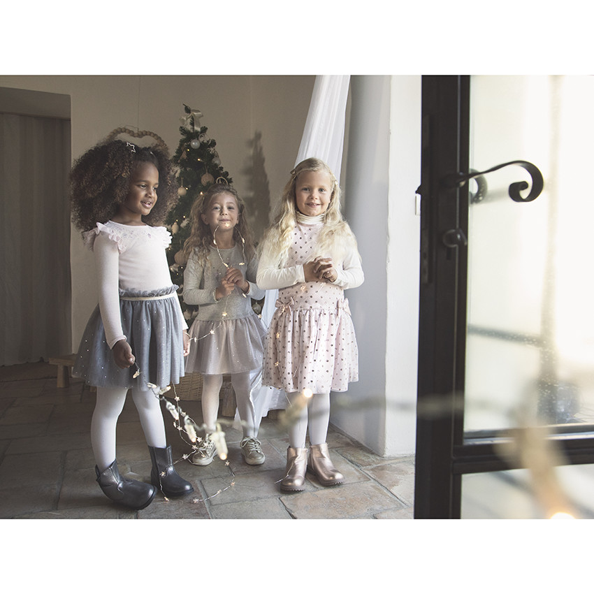 Robe de fêtes sans manches en tulle à paillettes pour enfant fille 