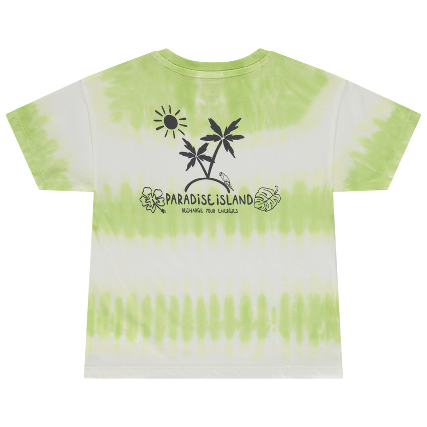 T-shirt manches courtes effet tie & dye double print pour garçon 