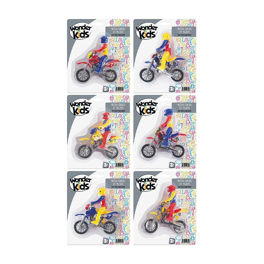 Motocross avec pilote (coloris aléatoire) 