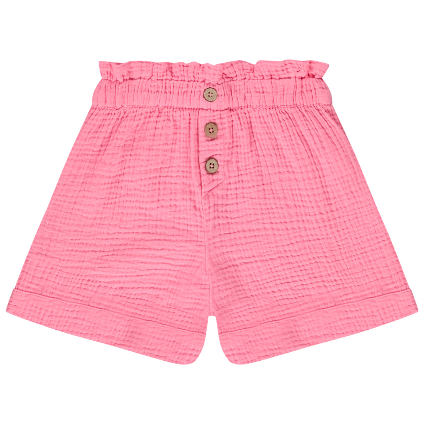 Short en double gaze de coton overdye pour fille