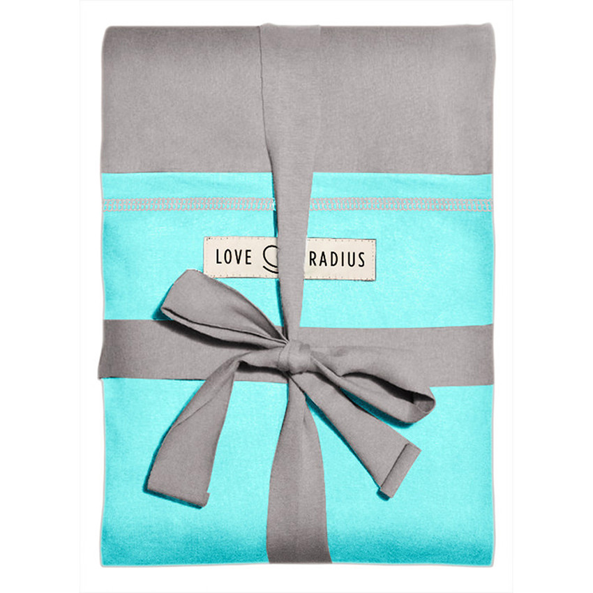Echarpe de portage Originale JPMBB – Gris clair/turquoise 