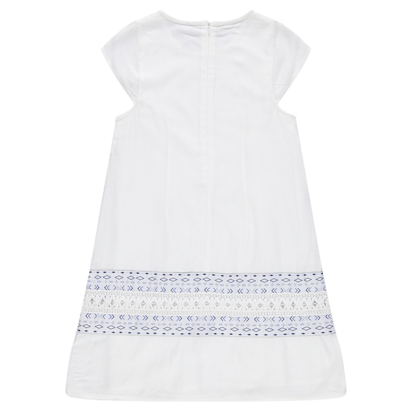 Junior - Robe en jacquard avec frise fantaisie 