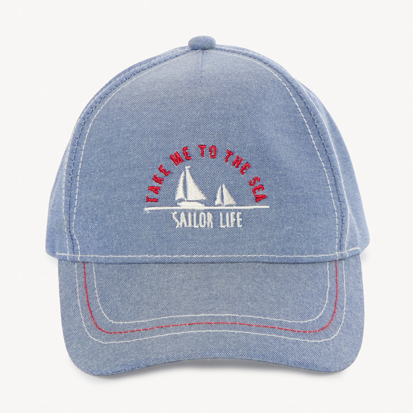 Casquette à bateau brodé pour garçon 