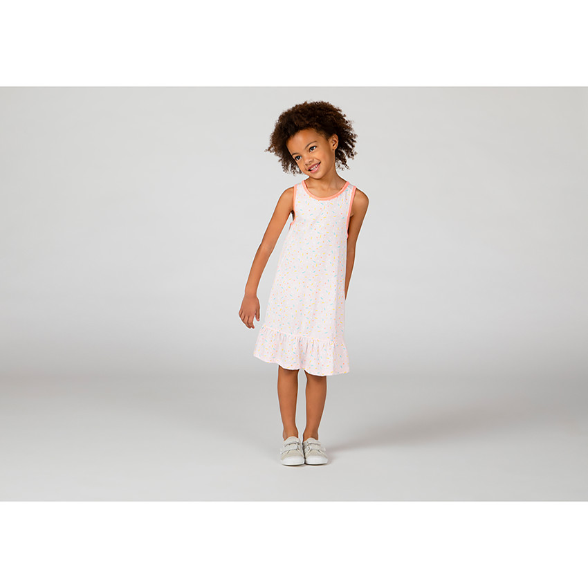 Robe à bretelles en jersey en coton pour fille 