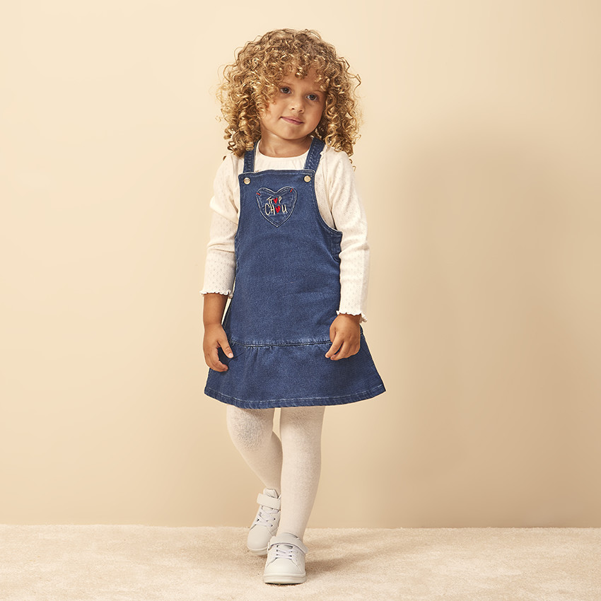 T-shirt manches longues en maille pointelle pour bébé fille 